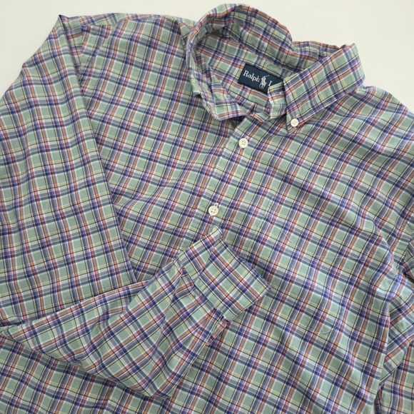 Ralph Lauren Other - Ralph Lauren Button Down Shirt Green Multi Plaid Cotton Mens L
